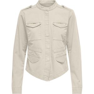 ONLY - Kort Jasje - Gebroken Wit - Katoen - Recht Model