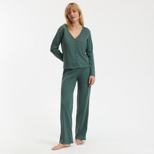 LA REDOUTE COLLECTIONS - Pyjama - Groen - Honingraattricot - Jersey materiaal