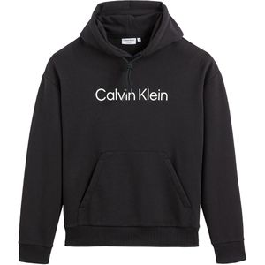 Hoodie, hero logo CALVIN KLEIN. Katoen materiaal. Maten M. Zwart kleur