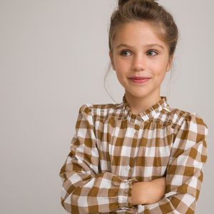 Geruite blouse met lange mouwen 3-12 jaar LA REDOUTE COLLECTIONS. Katoen materiaal. Maten 10 jaar - 138 cm. Andere kleur