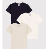 Set van 3 T-shirts met korte mouwen PETIT BATEAU. Katoen materiaal. Maten 10 jaar - 138 cm. Wit kleur
