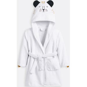 Kalou - Badjas - Wit - 100% Biologisch Katoen - Met Kap