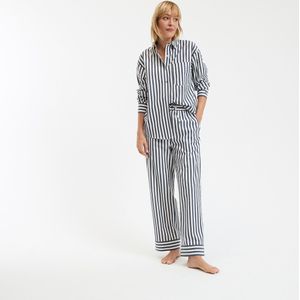 La Redoute Collections - Signature Carlita - Gestreepte Pyjama - Blauw - Popeline