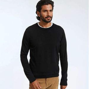 La Redoute Collections - Signature BASTIEN - Trui - Zwart - Merinoswol