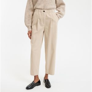 LA REDOUTE COLLECTIONS - Carrot Broek - Ivoor - Ribfluweel - Hoge Taille