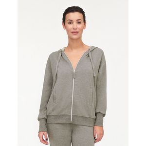 Zip-up hoodie homewear, Mama PASSIONATA. Viscose materiaal. Maten S. Grijs kleur