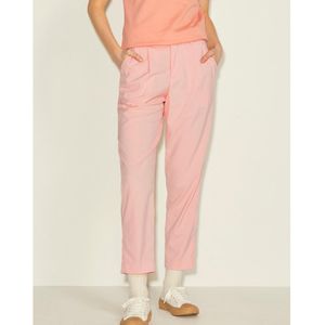 Rechte broek met plooien, hoge taille JJXX. Polyester materiaal. Maten Maat 28 US - Lengte 30. Roze kleur