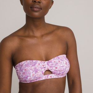 Bandeau bikinibeha met bloemenprint LA REDOUTE COLLECTIONS.  materiaal. Maten 40 FR - 38 EU. Multicolor kleur