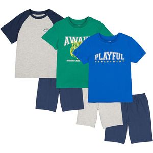 Set van 3 pyjashorts 3-14 jaar LA REDOUTE COLLECTIONS. Katoen materiaal. Maten 12 jaar - 150 cm. Groen kleur
