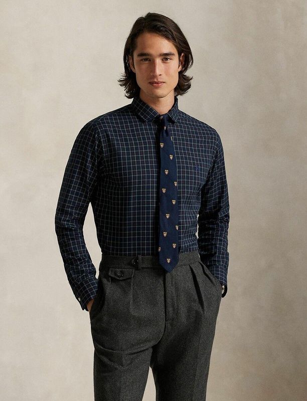 Polo Ralph Lauren Overhemd  navy / pink / wit