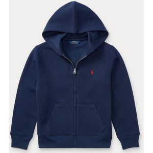 Zip-up hoodie POLO RALPH LAUREN. Geruwd molton materiaal. Maten M. Blauw kleur