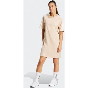 T-shirt-jurk boyfriend Essentials 3-Stripes ADIDAS SPORTSWEAR. Katoen materiaal. Maten XL. Beige kleur