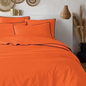 La Redoute Intérieurs - Merida - Dekbedovertrek - Oranje - Gewassen Katoen