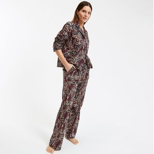 LA REDOUTE COLLECTIONS - Pyjama met Vest - Groen - Katoen Voile - Blaadjesprint