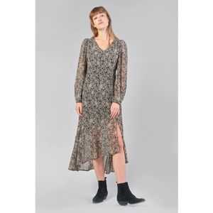 LE TEMPS DES CERISES - Lange Jurk - Zwart/Wit - Polyester - Bedrukt Motief