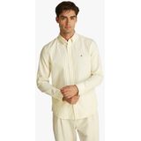 Tommy Hilfiger, Heren, Overhemden, Beige, Maat: M Katoen,