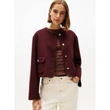 Tommy Hilfiger - DF Wool Blend REG Lady Jacket - Bordeauxrode Jas
