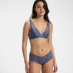 JEANNE LA REDOUTE COLLECTIONS - Hipster - Blauw - Kant