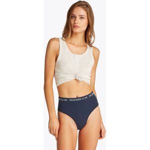 TOMMY HILFIGER - Katoenen Slip - Blauw - Katoen - Hoge Taille