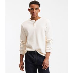 LA REDOUTE COLLECTIONS - T-shirt - Ecru - Katoen - Lange Mouwen - Tuniekhals