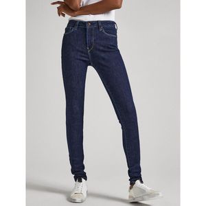 Skinny jeans, hoge taille PEPE JEANS. Denim materiaal. Maten Maat 27 US - Lengte 30. Blauw kleur