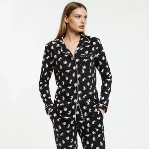 SO'HOME - Pyjama - Blauw - Katoen - Kattenprint