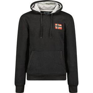 Hoodie Fondant GEOGRAPHICAL NORWAY. Polyester materiaal. Maten XXL. Zwart kleur