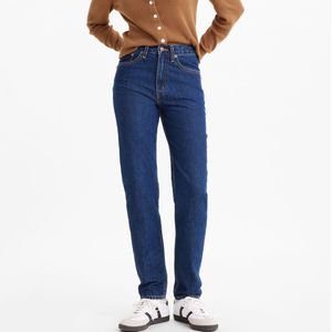 Mom jeans 80's LEVI'S. Denim materiaal. Maten Maat 29 (US) - Lengte 28. Blauw kleur