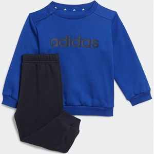 2-delig ensemble sweater en joggingbroek in molton ADIDAS SPORTSWEAR. Molton materiaal. Maten 3/6 mnd - 60/67 cm. Blauw kleur