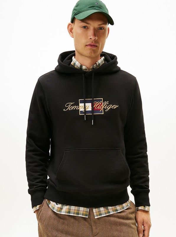 Tommy Hilfiger, Heren, Sweatshirts & Hoodies, Zwart, Maat: XL