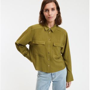 LA REDOUTE COLLECTIONS - Kort Los Hemd - Kakigroen - Lange Mouwen