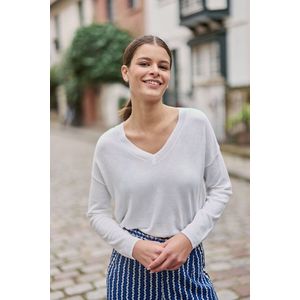LA PETITE ÉTOILE - MELYA - Gebreide Trui - Ecru - V-hals