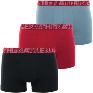 Set van 3 boxershorts Basic Color ATHENA. Katoen materiaal. Maten XL. Rood kleur