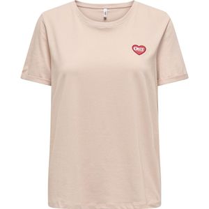 ONLY - T-shirt - Roze - Katoen