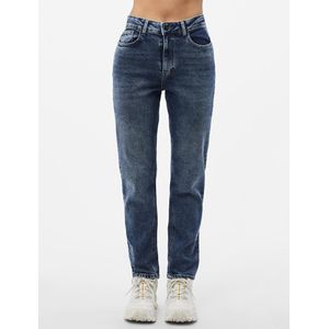 Rechte jeans, hoge taille PIECES. Denim materiaal. Maten Maat 25 US - Lengte 32. Blauw kleur