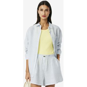 LACOSTE - Gestreept Hemd - Lichtblauw - Linnen