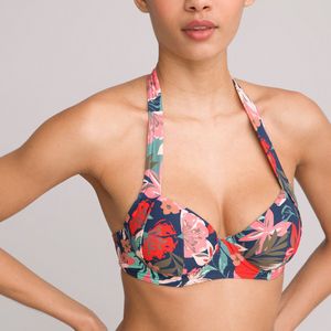 Foulard bikini BH met bloemenprint LA REDOUTE COLLECTIONS.  materiaal. Maten 85D FR - 70D EU. Multicolor kleur