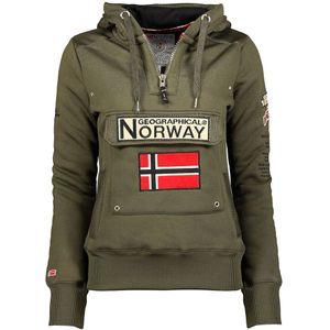 Hoodie Gymclass GEOGRAPHICAL NORWAY. Katoen materiaal. Maten XXL. Groen kleur