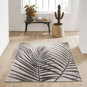 Vloerkleed indoor/outdoor, Palmi LA REDOUTE INTERIEURS. Polypropyleen materiaal. Maten 120 x 170 cm. Zwart kleur