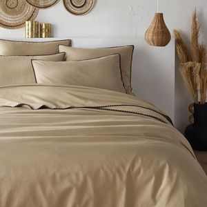 Merida - Dekbedovertrek - Gewassen Katoen - Linnen/Zwart