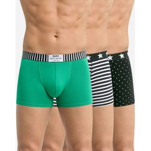 Set van 3 boxershorts Dim Vibes DIM. Polyester materiaal. Maten XXL. Groen kleur