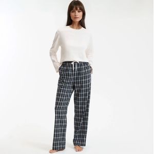 Pyjamabroek van flanel LA REDOUTE COLLECTIONS. Flanel materiaal. Maten XXL. Blauw kleur