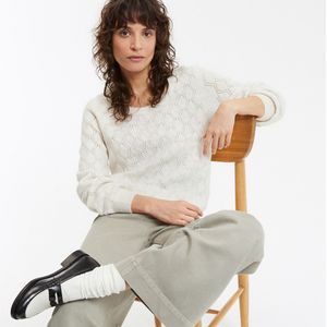 LA REDOUTE COLLECTIONS - Gebreide Trui - Ivoor - Alpaca Materiaal