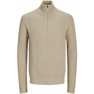 Rechte trui met halve rits JACK & JONES. Acryl materiaal. Maten L. Beige kleur