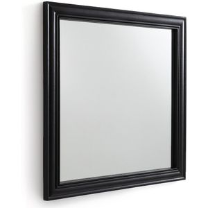 Vierkante spiegel in massief mangohout 71,5x71,5cm, Afsan LA REDOUTE INTERIEURS. Donker hout materiaal. Maten één maat. Zwart kleur