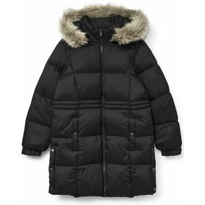 VERO MODA - Lange Donsjas - Zwart - 100% Polyester