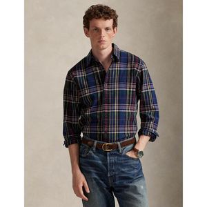 POLO RALPH LAUREN - Geborsteld Oxford Overhemd - Blauw - Lange Mouwen