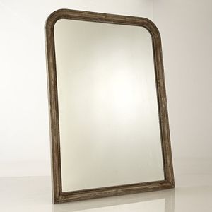 Spiegel in massief mangohout 90x120 cm, Afsan LA REDOUTE INTERIEURS. Licht hout materiaal. Maten één maat. Goudkleur kleur