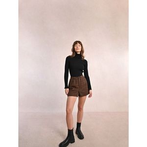 MOLLY BRACKEN - Geruite Short - Kastanje - Tweed