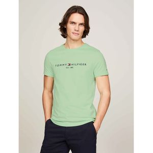 T-shirt met ronde hals en korte mouwen TOMMY HILFIGER. Katoen materiaal. Maten L. Groen kleur